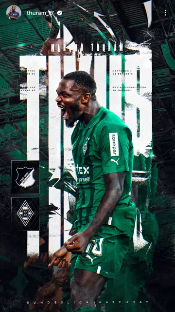 Borussia Monchengladbach vs Hoffenheim 28 01 (Thuram)