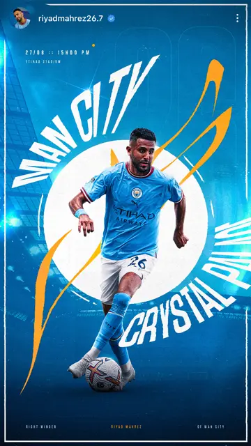 Man City vs Crystal Palace 27 08 (Mahrez)