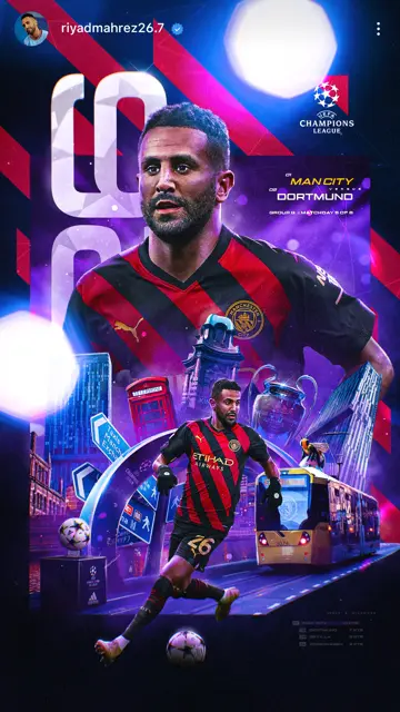 Man City vs Dortmund 25 10 (Mahrez) INST