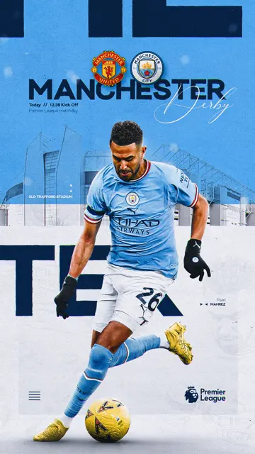 Man City vs Man United 14 01 (Mahrez)