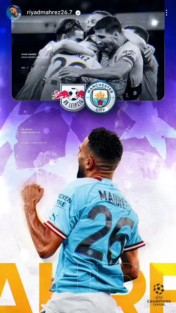 Man City vs RB Leipzig 22 02 (Mahrez)