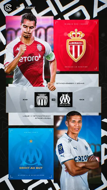 Monaco vs Marseille 13 11 (Sport Cover)