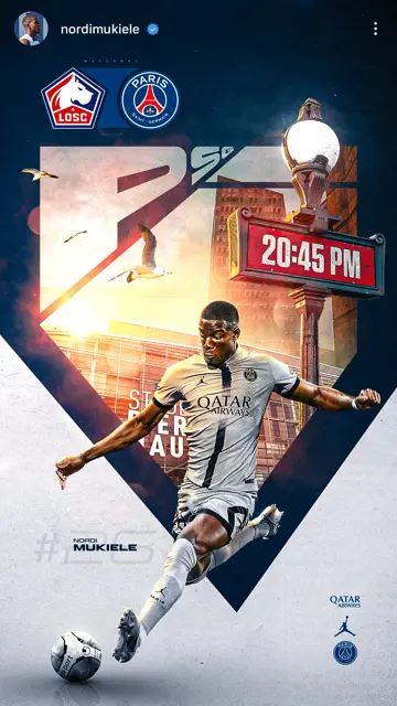 PSG vs Lille 21 08 (Mukiele)