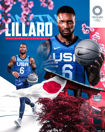  Damian Lillard USA 2020 Olympic