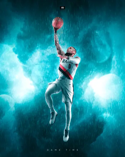 Damian Lillard in the sky