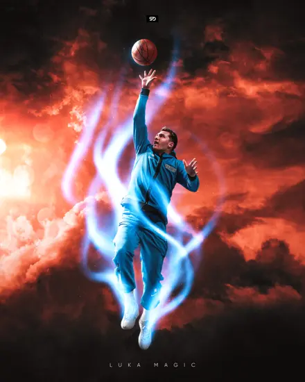 Luka Doncic in the sky
