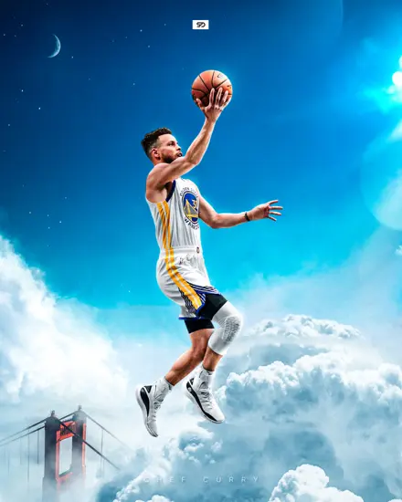 Steph Curry in the sky