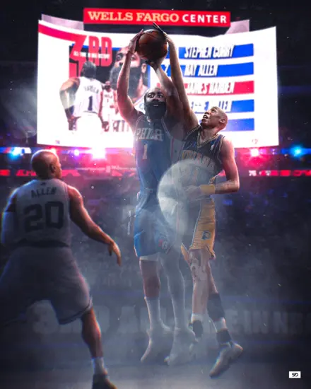 Harden 3rd All Time 3pt