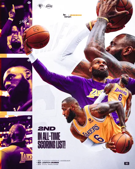 LeBron James 2nd All Time scoring